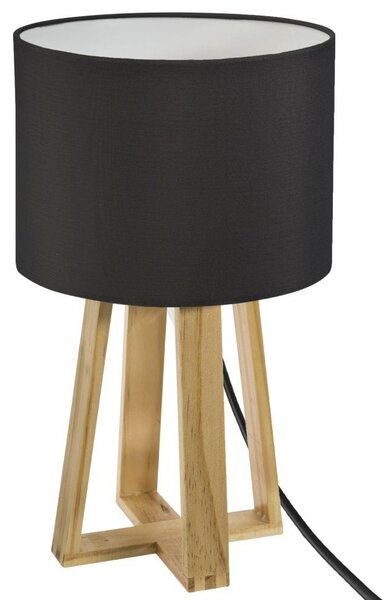 DekorStyle Nočná lampa Molu čierna 34,5 cm