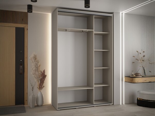 Šatníková skriňa Dakota 1 150x235x45/60 - kašmír Hĺbka: 45