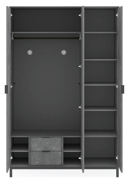 Študentská skriňa 3-dverová SPACE GREY