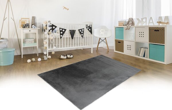 BO-MA, Kusový koberec Rabbit new 11 dark grey, 80x150, šedá, obývacia izba