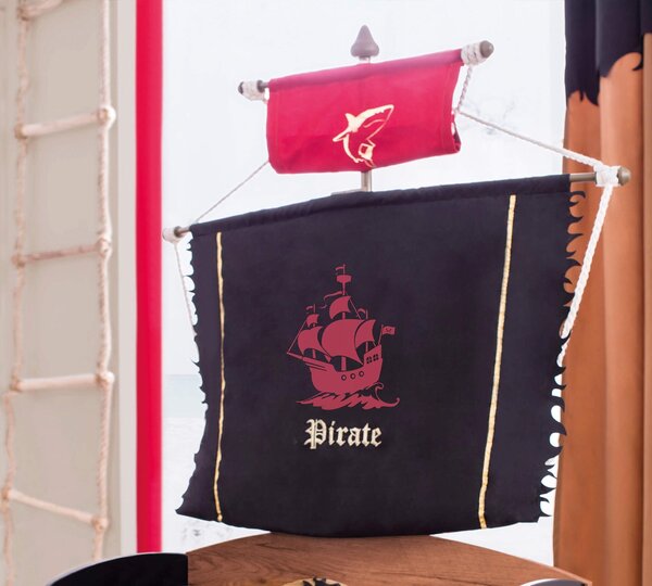 Detská posteľ loď S BLACK PIRATE (90x190 cm)