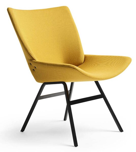Žltá Stolička Shell Lounge – čalúnenie celej stoličky REX KRALJ