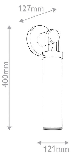 NÁSTENNÉ SVIETIDLO, 40/12,1/12,7 cm Elstead Lighting - Interiérové svietidlá