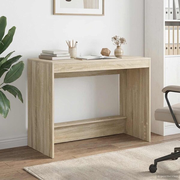 Maison Exclusive – posteľ s písacím stolom z drevotriesky v odtieni dub Sonoma, 100 x 45 x 75 cm