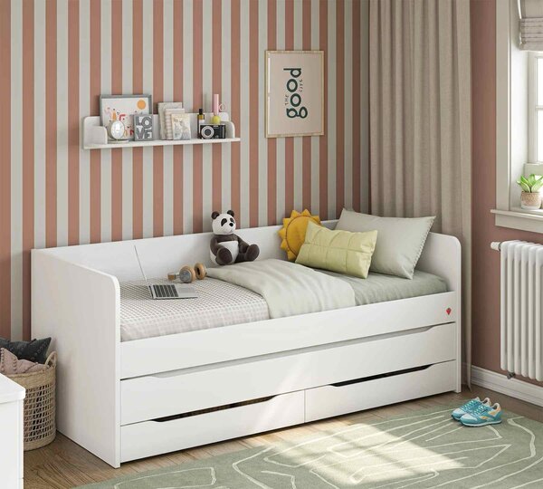 Študentská posteľ STUDIO VARIA WHITE s prístelkou (90x200cm)