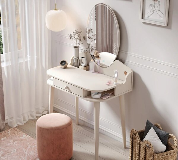 Kozmetický stolík so zrkadlom s podsvietením ELEGANCE