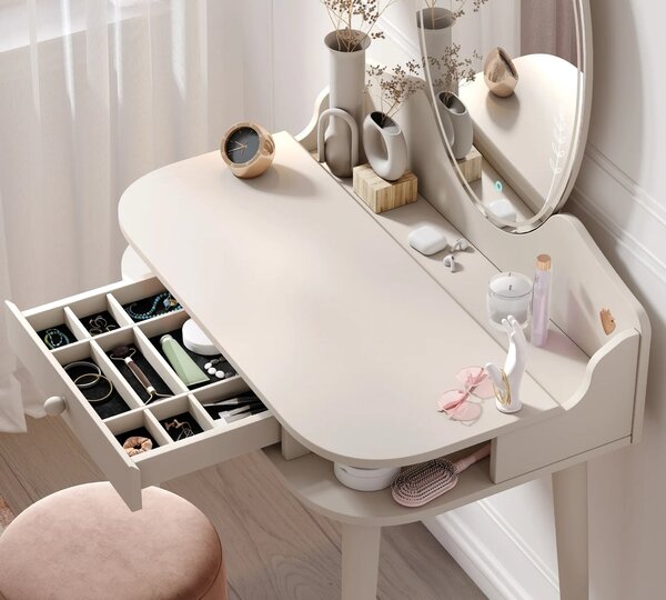 Kozmetický stolík so zrkadlom s podsvietením ELEGANCE