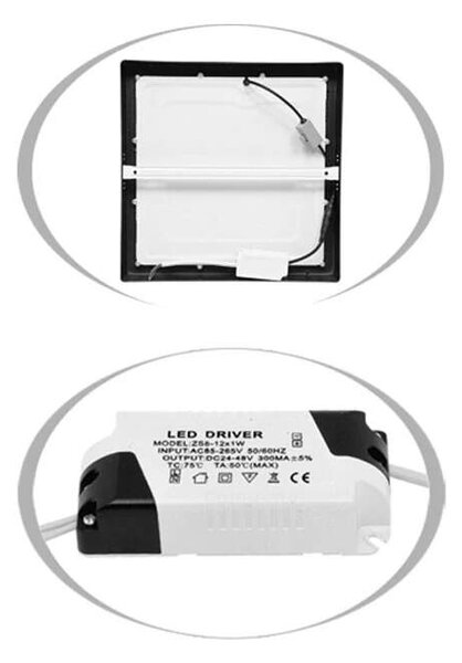 Prisadený LED panel 30x30cm, 25W, 4100K, IP20, CCT (LED-CSQ-CCT/25W/BI)