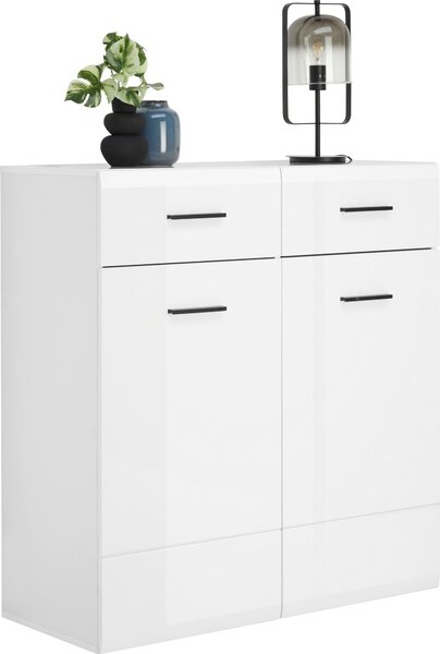 SKRINKA NA TOPÁNKY, antracitová, biela, 100/104/42 cm Hom`in - Skrine, regály & police na topánky