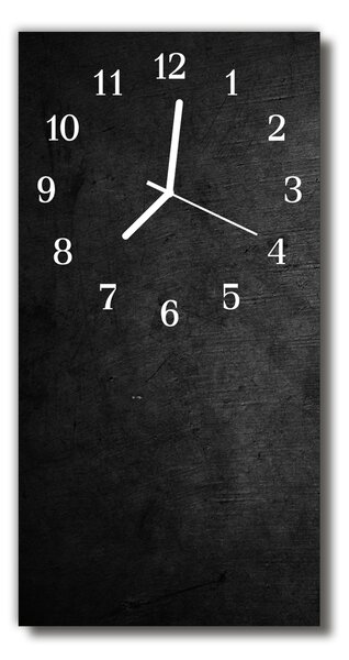 Sklenené hodiny vertikálne Čierna doska 30x60 cm