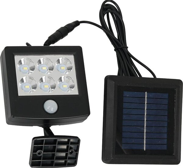 Solárna lampa čierna LED 1,05 W studená farba 200 lm 500 mAh batéria IP44 DEPO Eko-Light