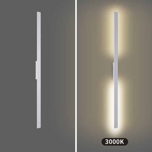 Brilagi - Vonkajšie nástenné svietidlo LUNA LED/30W/230V 3000K IP65 150 cm biele CRI 90