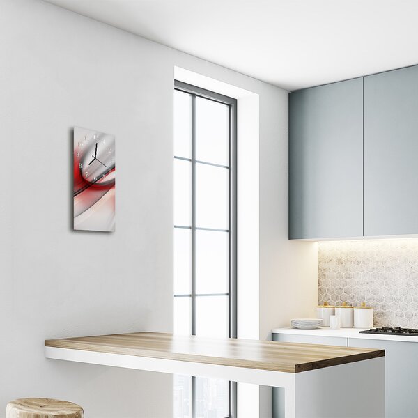 Nástěnné hodiny vertikální Umění Abstrakce barevné čáry 30x60 cm