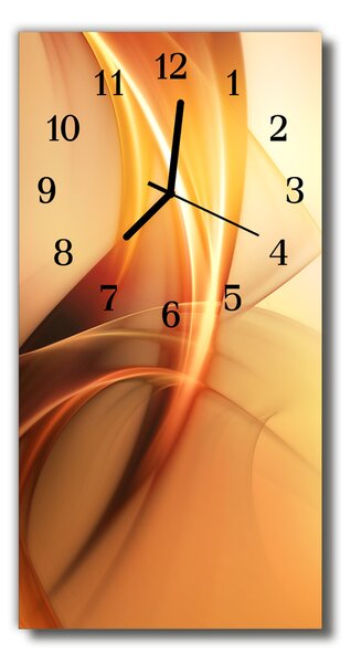 Nástenné hodiny vertikálne Abstraktné oranžová grafika 30x60 cm