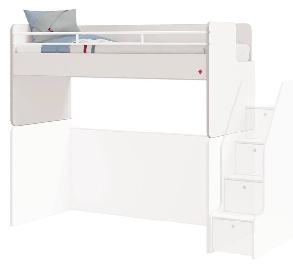 Študentská vrchná posteľ STUDIO MONTES WHITE (90x200 cm)