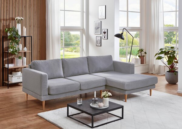 ROHOVÁ SEDAČKA, textil, svetlosivá Carryhome - Sedačky, Online Only