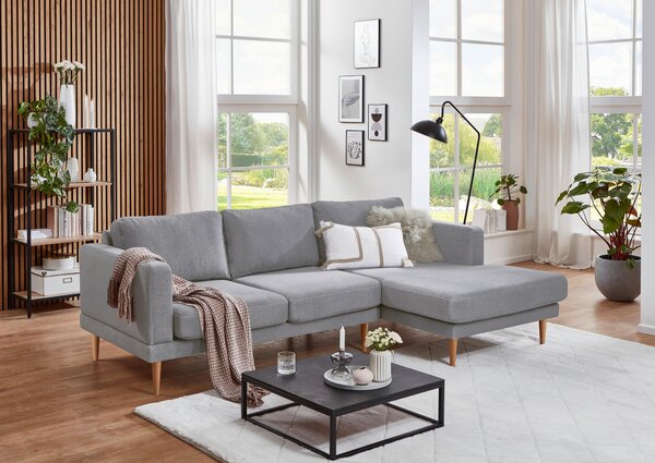 ROHOVÁ SEDAČKA, textil, svetlosivá Carryhome - Sedačky, Online Only