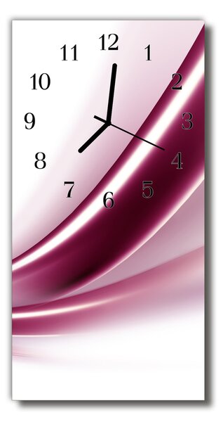 Nástenné hodiny vertikálne Umelecká abstrakcie ružová grafika 30x60 cm
