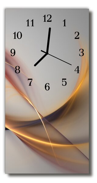 Nástenné hodiny vertikálne Art abstrakcie umelecké diela béžová 30x60 cm