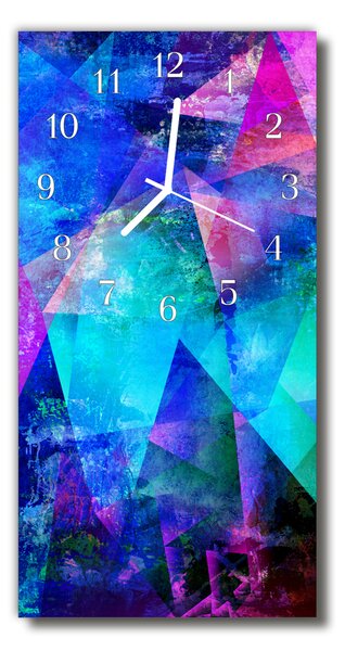 Nástenné hodiny vertikálne Umelecká grafika modrá 30x60 cm