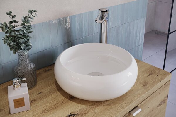 Comad Závěsná skříňka pod umyvadlo Aster Nordic Wiki s deskou 120 cm bílá/dub cremona