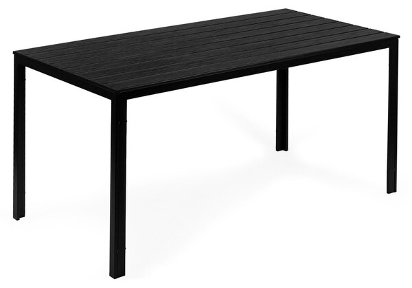 MultiGarden SAK-156 Záhradný stôl pre 6 osôb, 156x78 cm POLYWOOD, čierny