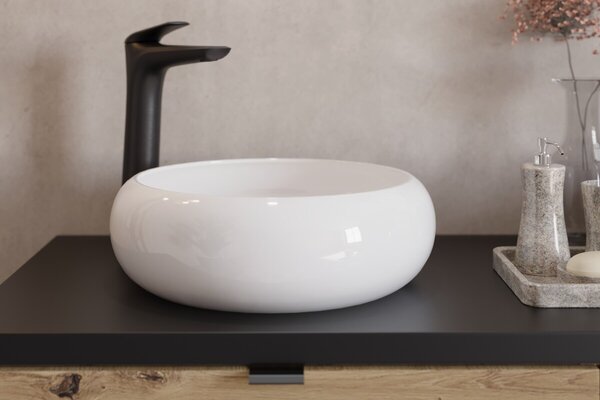 Comad Závěsná skříňka pod umyvadlo Aster Nordic Wiki s deskou 120 cm bílá/dub cremona