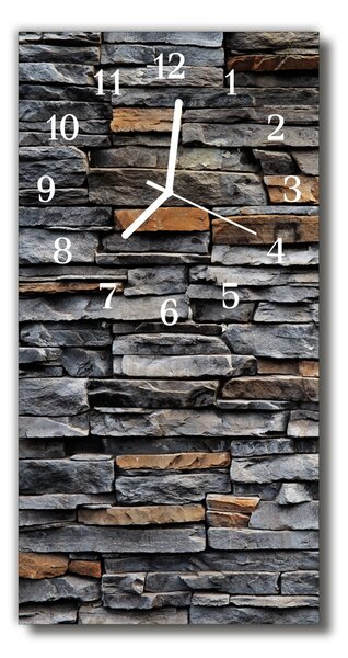 Nástenné hodiny vertikálne Kamenná sivá stena 30x60 cm