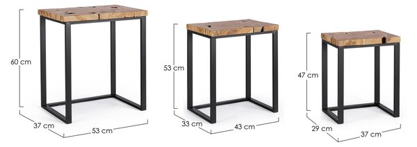 3SET ELWOOD konferenčný stolík
