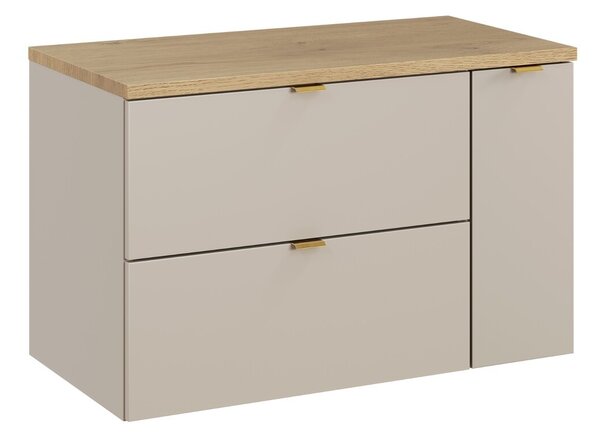 Comad Závěsná skříňka pod umyvadlo Dalia Cashmere Nordic s deskou 80 cm dub cremona/kašmírová