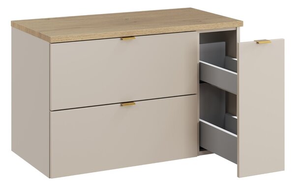 Comad Závěsná skříňka pod umyvadlo Dalia Cashmere Nordic s deskou 80 cm dub cremona/kašmírová
