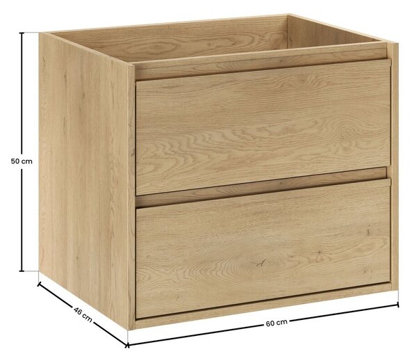 Comad Závěsná skříňka pod umyvadlo Viola 60 cm dub cremona