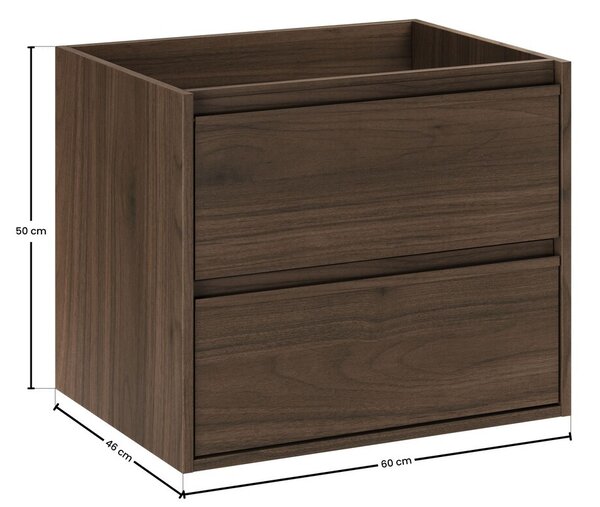 Comad Závěsná skříňka pod umyvadlo Villa 60 cm ořech