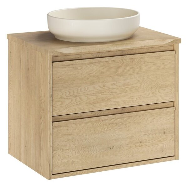Comad Závěsná skříňka Viola River s deskou a umyvadlem 60 cm dub cremona/ivory
