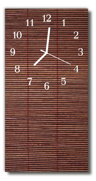 Nástenné hodiny vertikálne Bambus slepý s hnedou 30x60 cm
