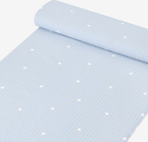 Goldea bavlnený krep - bodky na nebesky modrom 160 cm