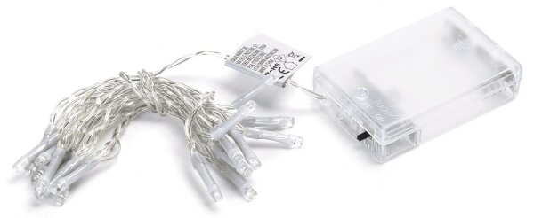 Aigostar - LED vianočná reťaz 20xLED/3xAA 2,3m studená biela