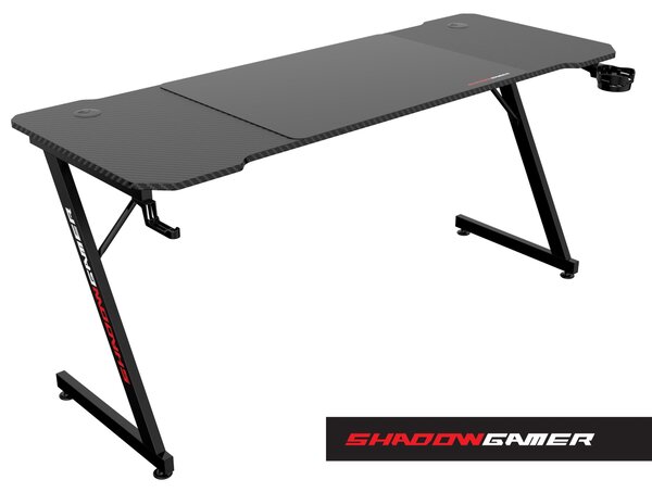 TZB Herný stôl SHADOW GAMER 1.1 160 cm čierny