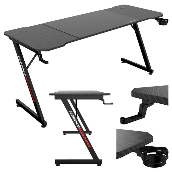 TZB Herný stôl SHADOW GAMER 1.1 160 cm čierny