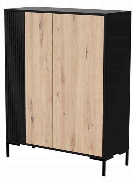 HALMAR Komoda Merci 100 cm černá/dub artisan