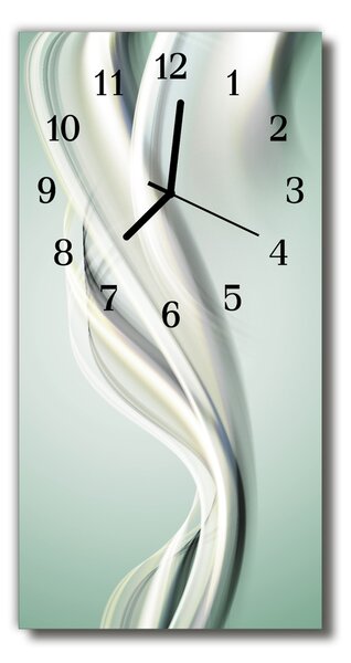 Sklenené hodiny vertikálne Umenie abstrakcia šedých čiar 30x60 cm