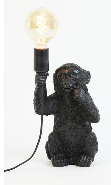 Čierna stolová lampa (výška 34 cm) Monkey - Light & Living