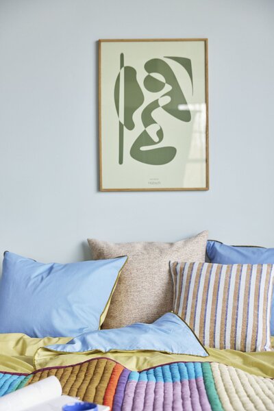 Bavlnené obliečky Aki Blue/Yellow 140 × 200 cm