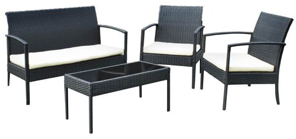 Malatec 5606 Set záhradného nábytku Ratan čierny