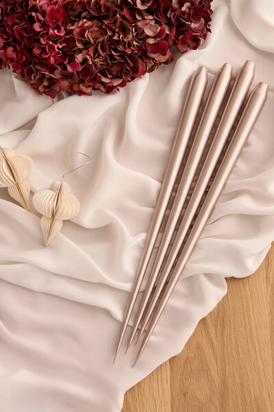 Sviečka Taper 32 cm – 94 Champagne Metallic – sada 2 ks