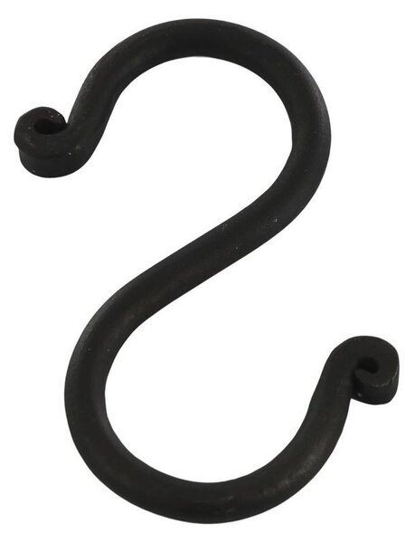 Čierny antik závesný háčik Terrié M - 4*8 cm - Chic Antique