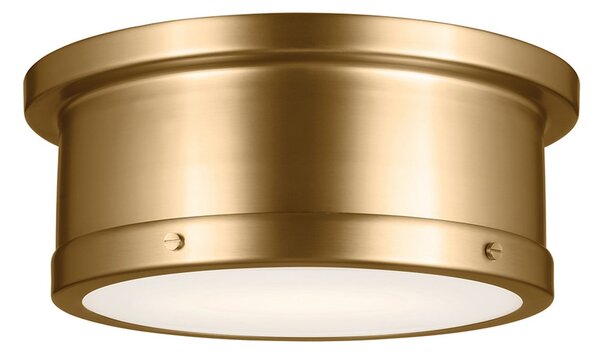 Stropné Lampa KICHLER, Serca, stmievateľné, Zlatá / Mosadz, Obývacia izba, Kov