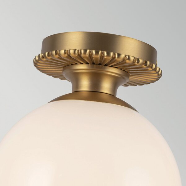 Stropné Lampa Elstead, Otis, stmievateľné, Zlatá / Mosadz, Kúpeľňa, Sklo, Vintage