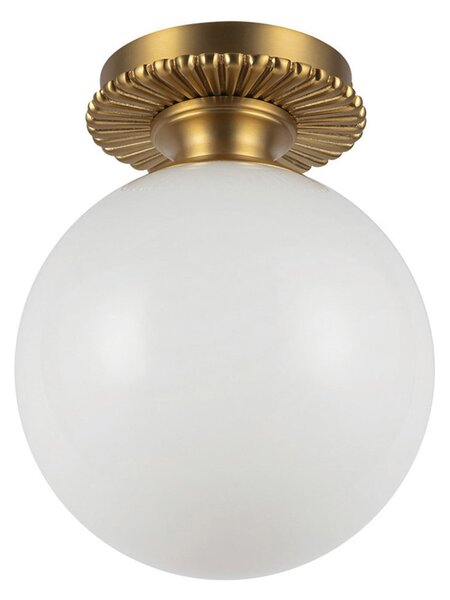 Stropné Lampa Elstead, Otis, stmievateľné, Zlatá / Mosadz, Kúpeľňa, Sklo, Vintage