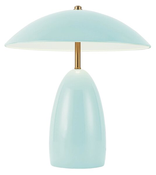 Stolové Lampa Elstead, Poppy, stmievateľné, Modrá, Obývacia izba, Hliník, Vintage